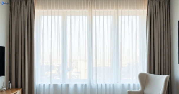 Freshly steam cleaned curtains in meadowbrook QLD